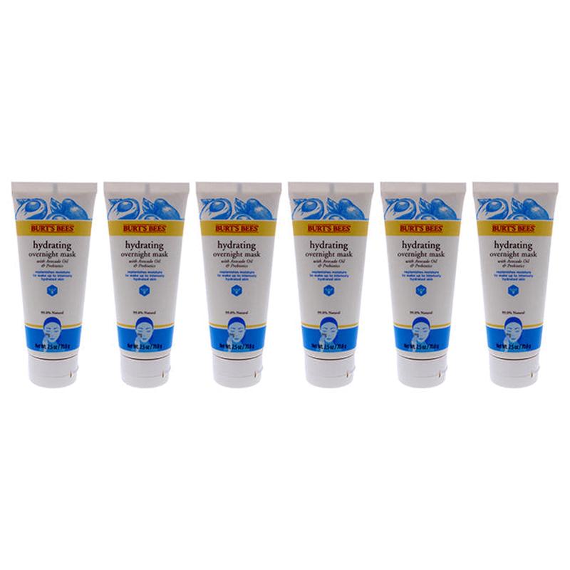 Burts Bees Hydrating Overnight Mask by Burts Bees for Unisex - 2.5 oz Mask - Pack of 6