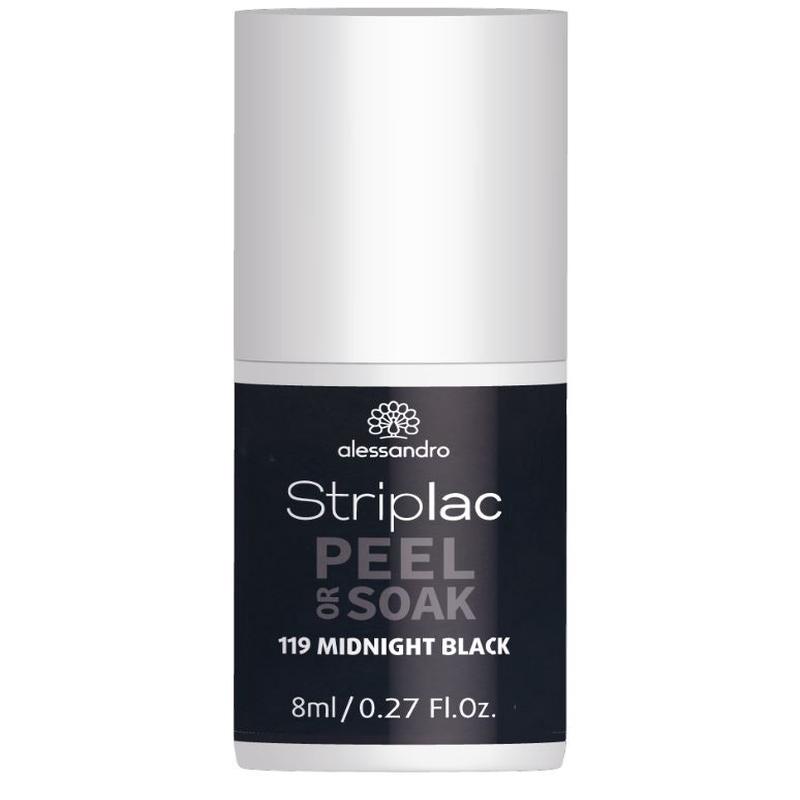 Alessandro STRIPLAC PEEL OR SOAK nail polish 8ml - 119 Midnight Black